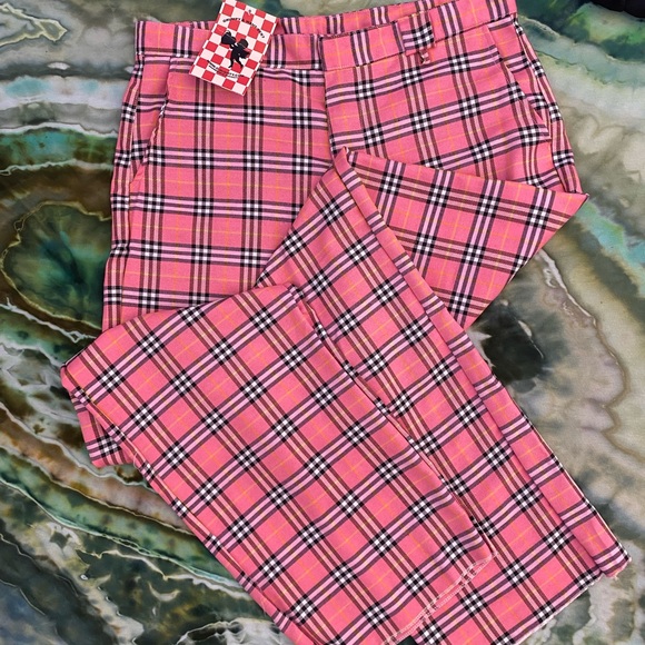 brand new omighty pink plaid pants - Picture 2 of 3